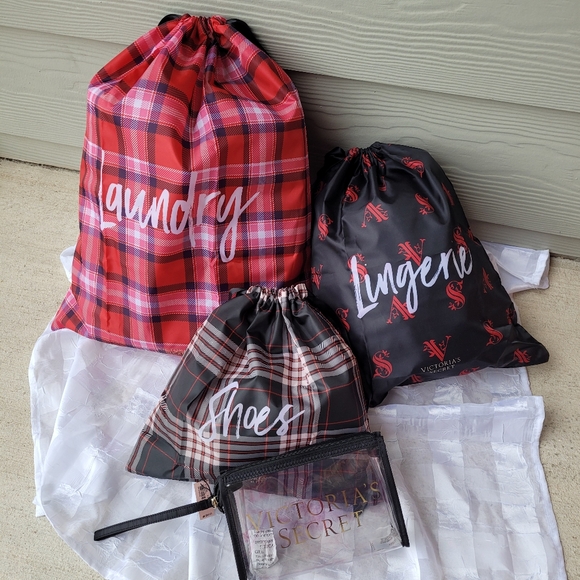 NWT Victoria's Secret 4PC Bag Makeup-Laundry-Shoes-Lingerie Travel Set - Picture 6 of 12